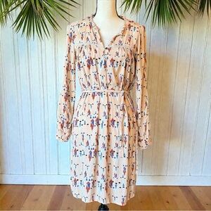 DOLAN Left Coast Collection XS Anthropologie Dress Geometric Print Belted Boho